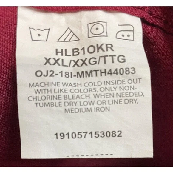 Wrangler Dress Shirt Burgundy Button Up Premium Quality Long Sleeve Shirt NWT - Picture 7 of 8